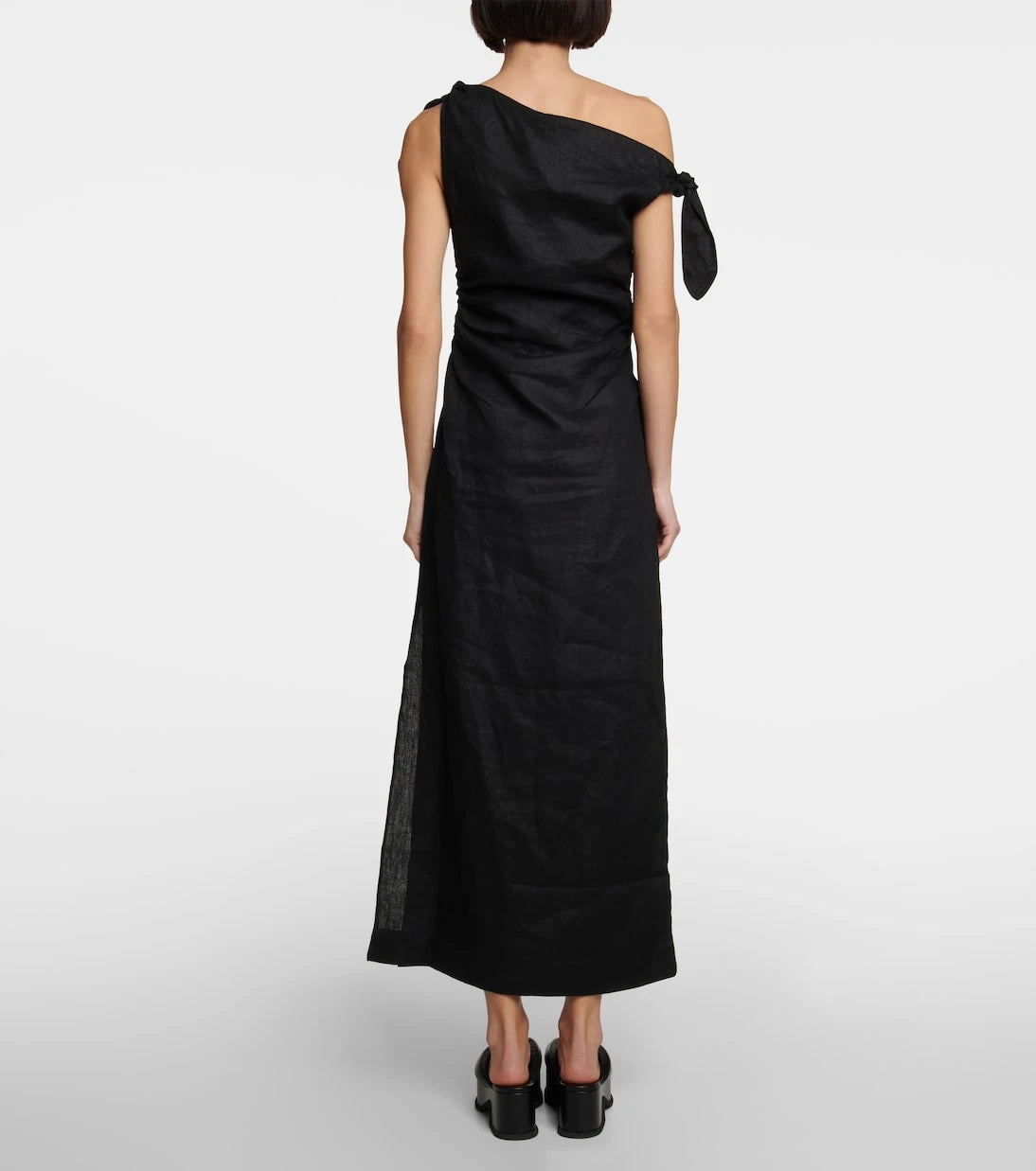 SIR - One-shoulder linen maxi dress