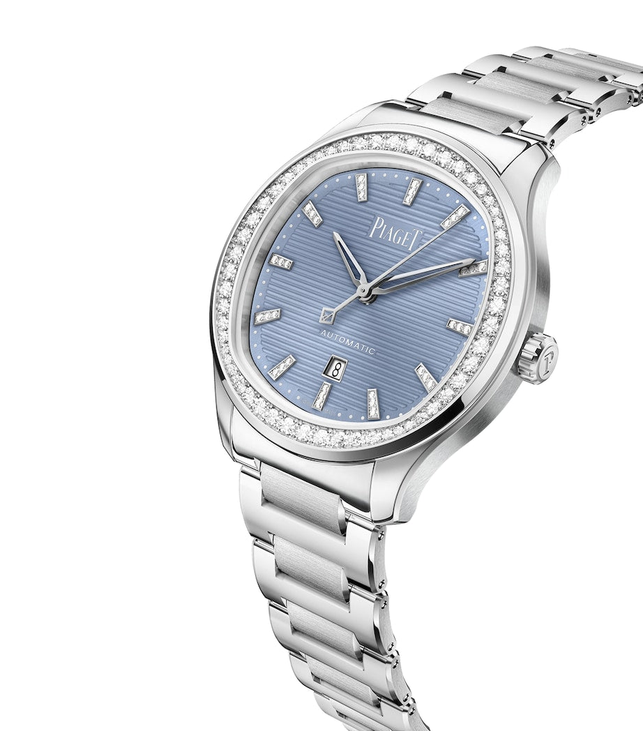 Stainless Steel and Diamond Polo Date Watch 36mm