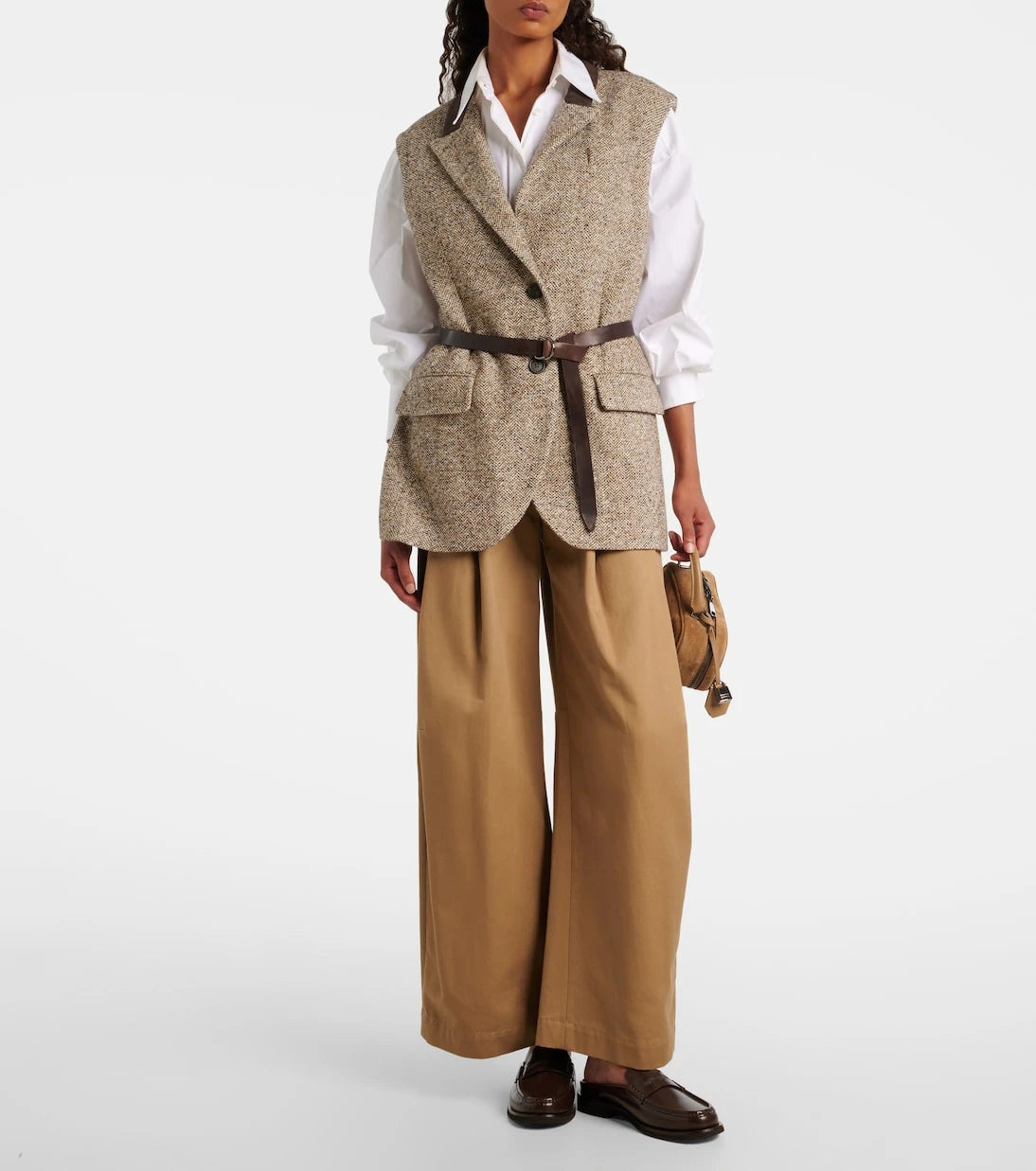 Brunello Cucinelli - Belted wool and silk-blend vest