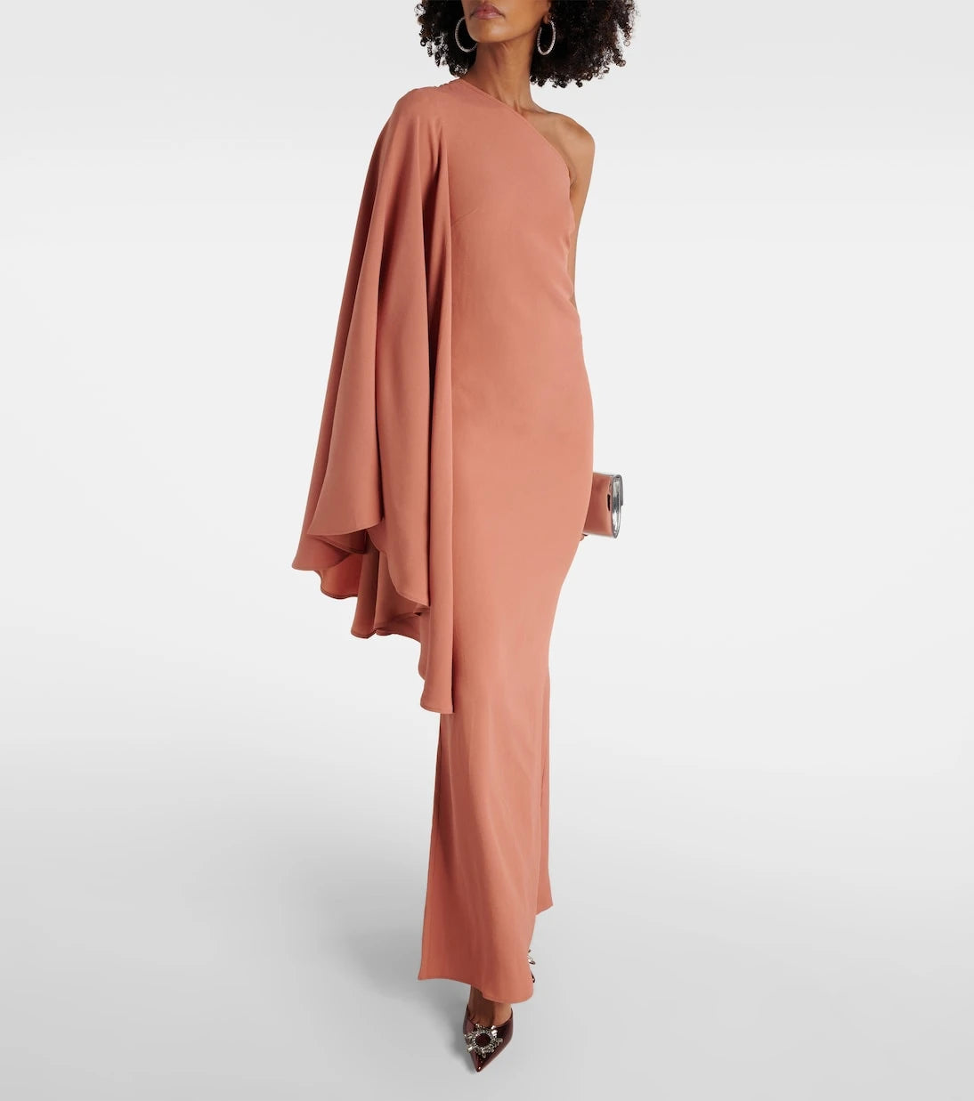 Taller Marmo - Sifnos one-shoulder crêpe cady gown