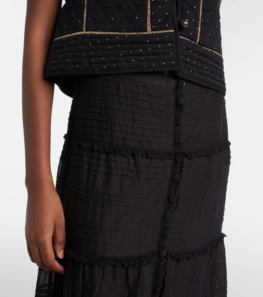 Marant Etoile - Paoline lace-trimmed maxi skirt