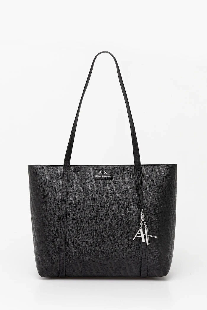 Armani Exchange suni deri kadın shopping çanta