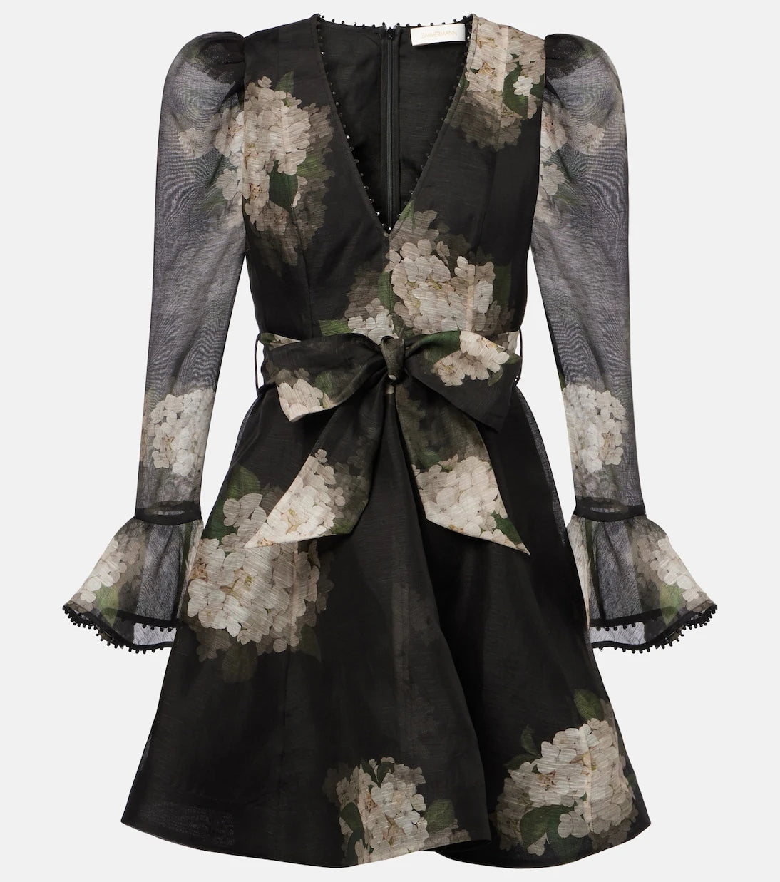 Zimmermann - Balance floral linen and silk minidress