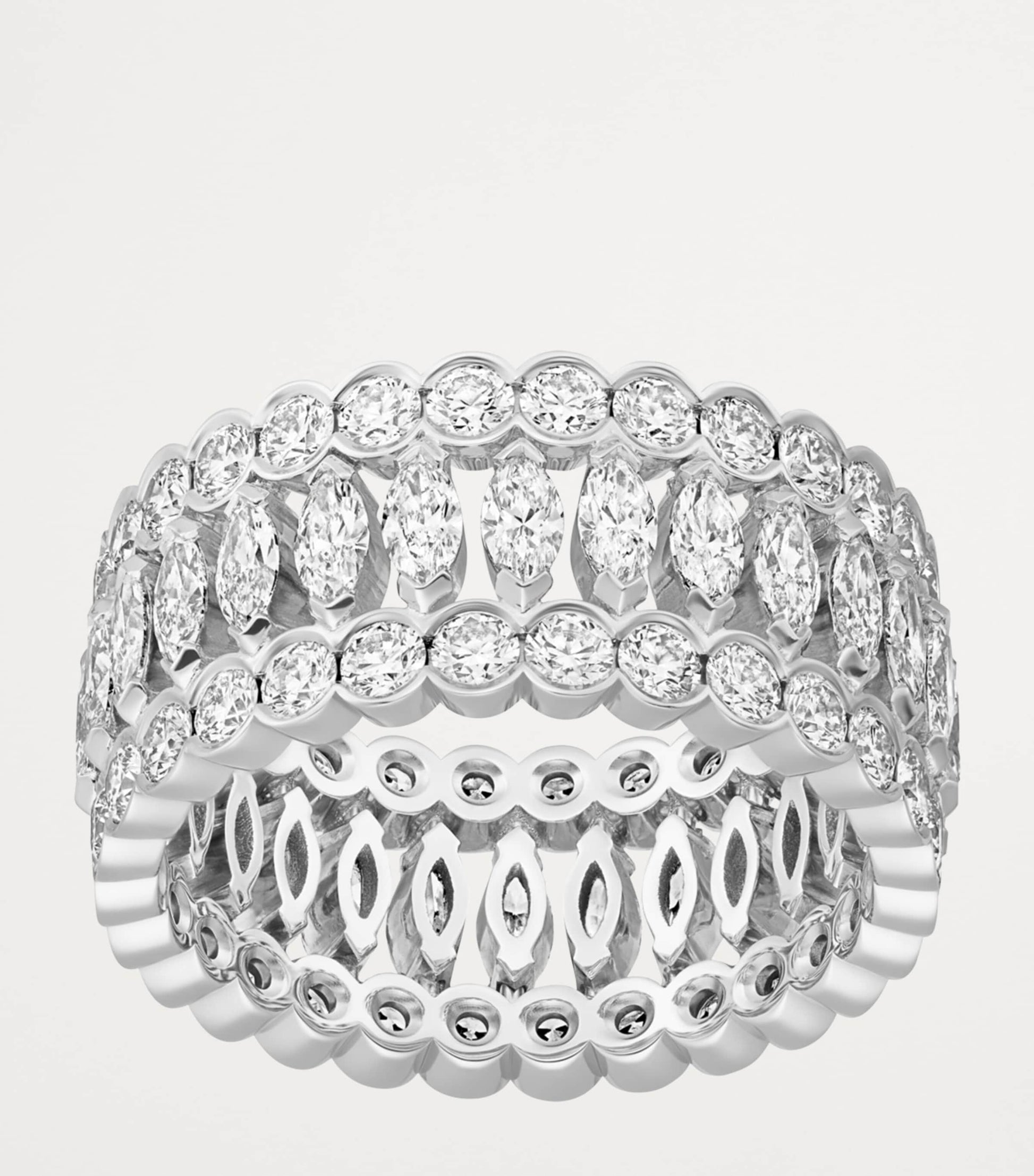 Cartier White Gold and Diamond Broderie de Cartier Ring