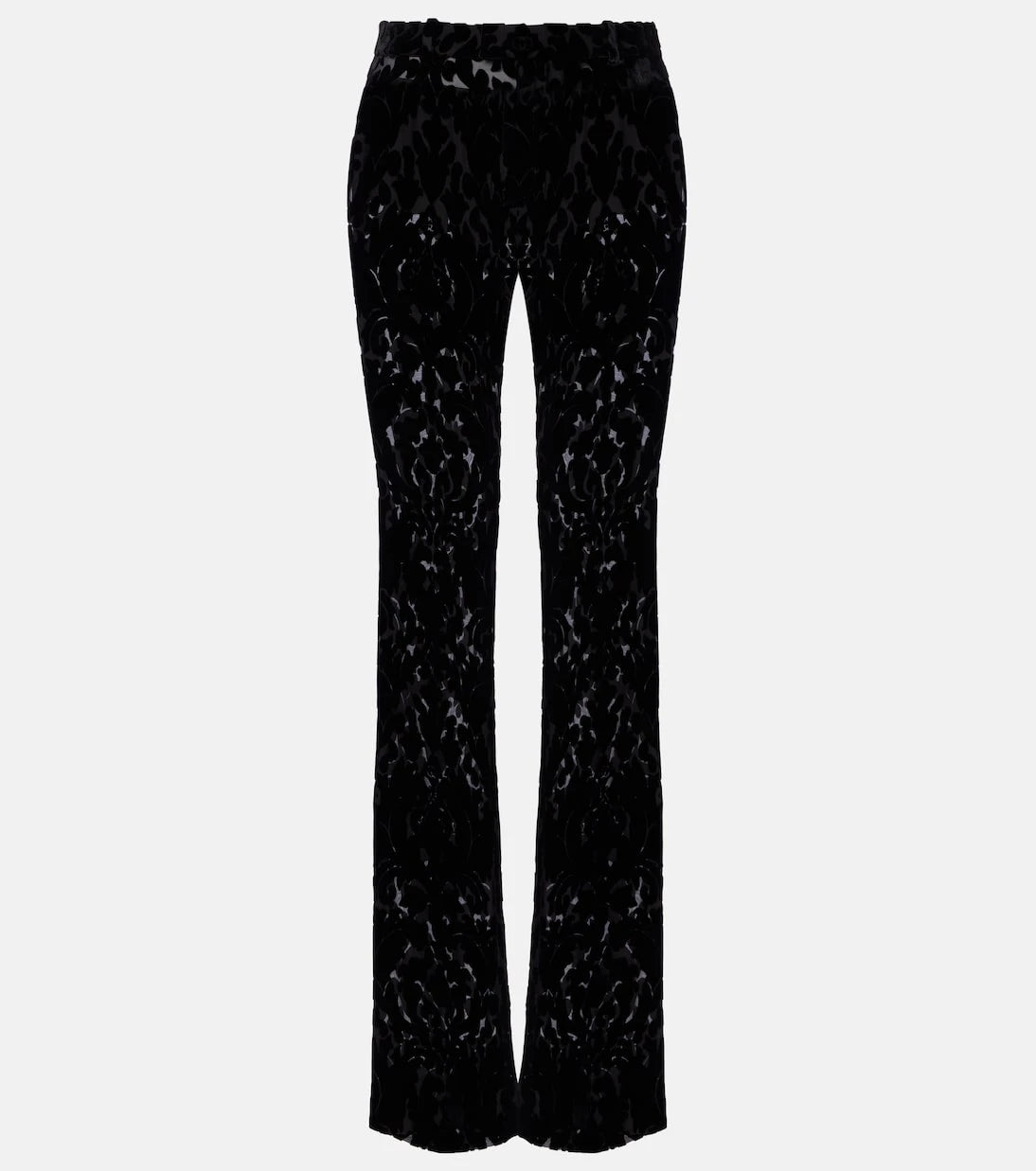 Gucci - Floral devoré velour straight pants
