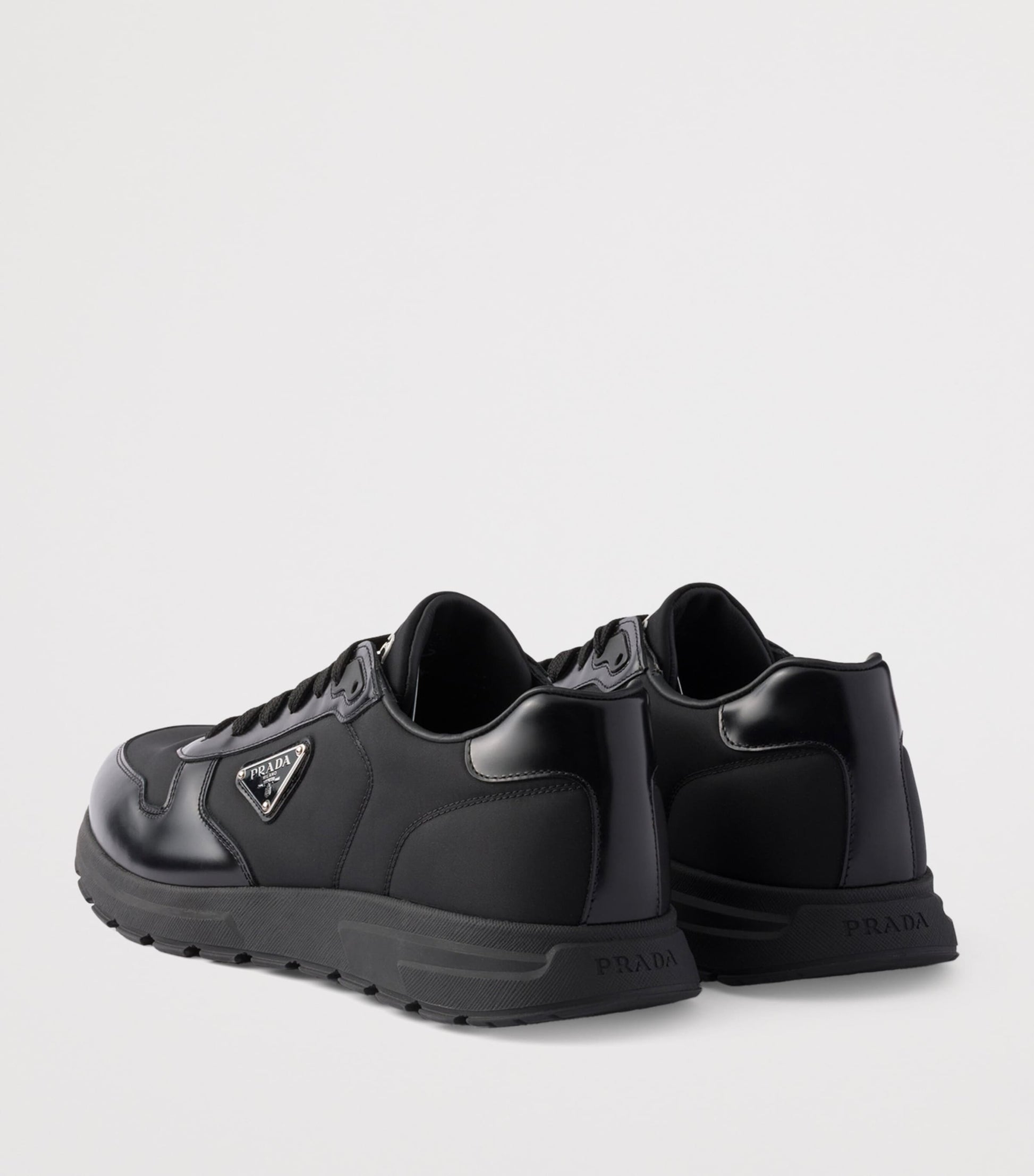 Re-Nylon and Leather Prax 01 Sneakers