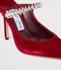 Red Bing 100 Velvet Mules