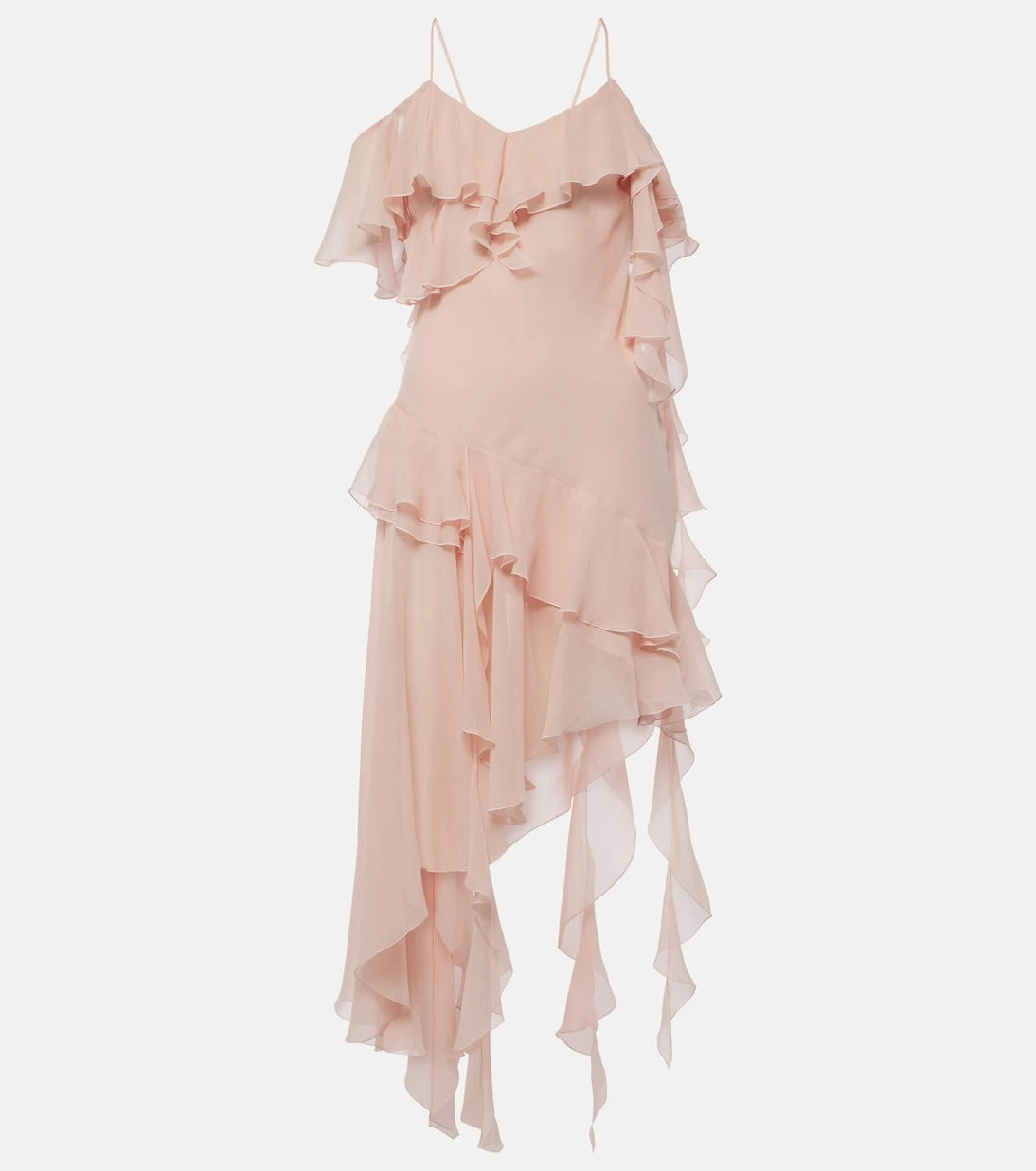 Blumarine - Ruffled silk georgette minidress