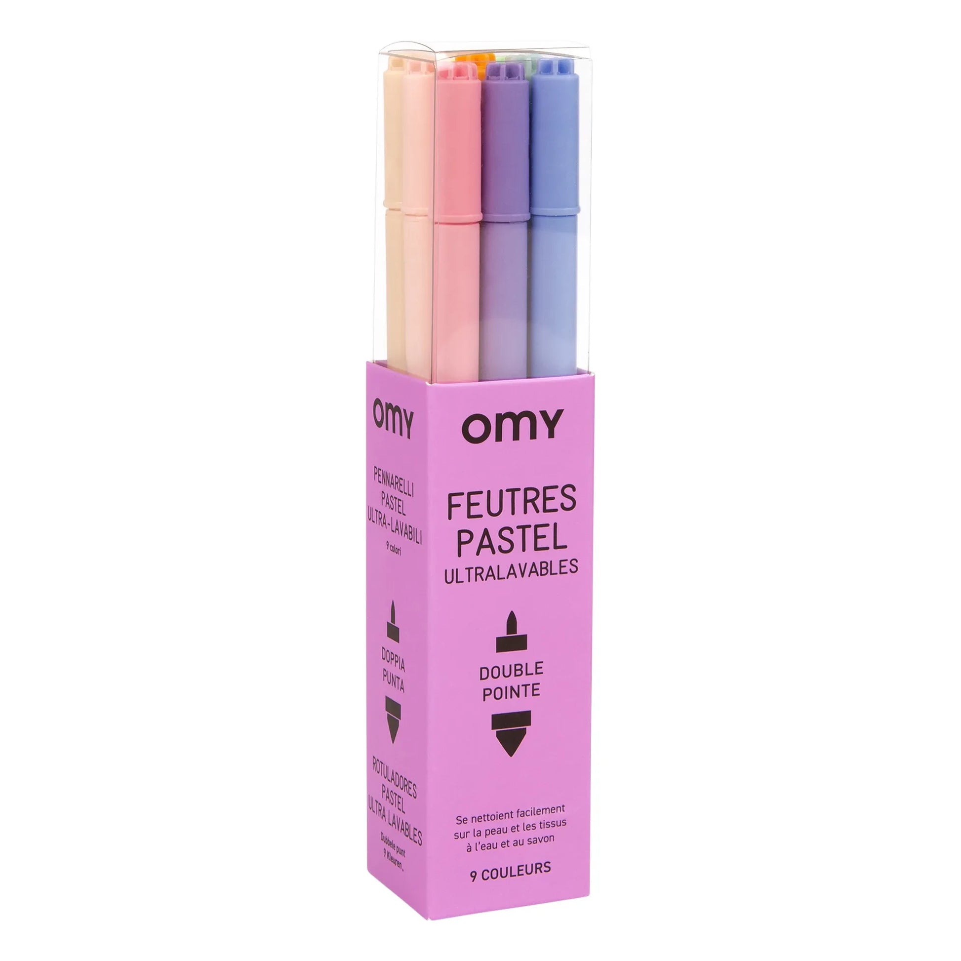 Omy - 9 Pastel felt-tip pens | Purple