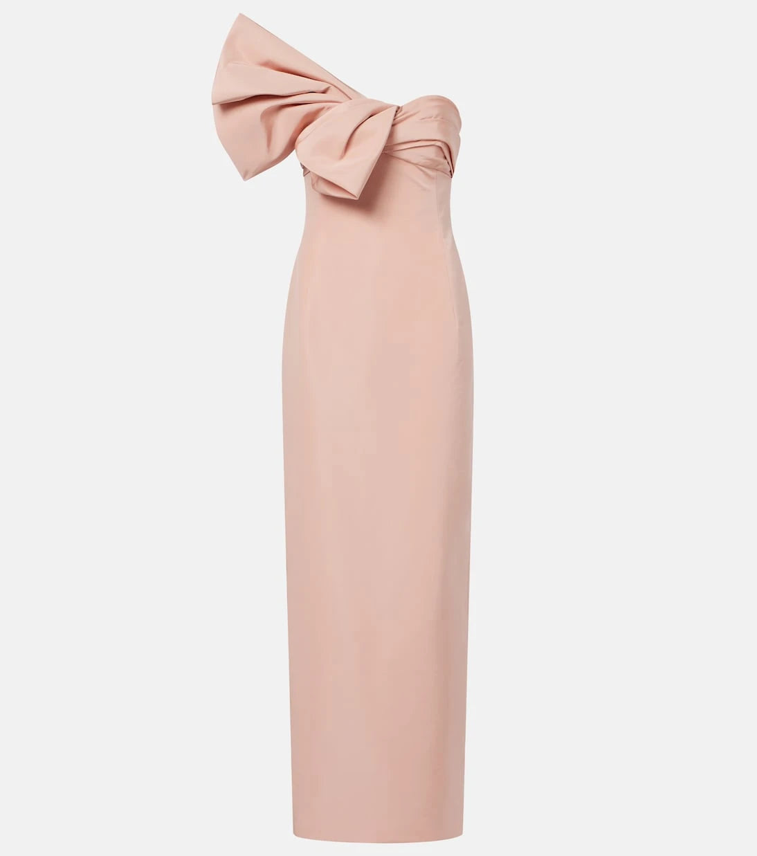 Oscar de la Renta - Bow-detail draped silk faille gown