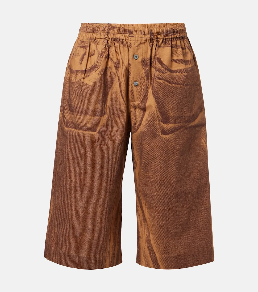 Acne Studios - Printed cotton Bermuda shorts