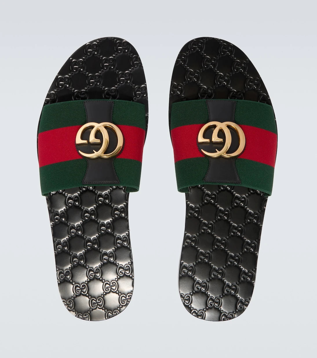 Gucci - Riviera GG leather slides