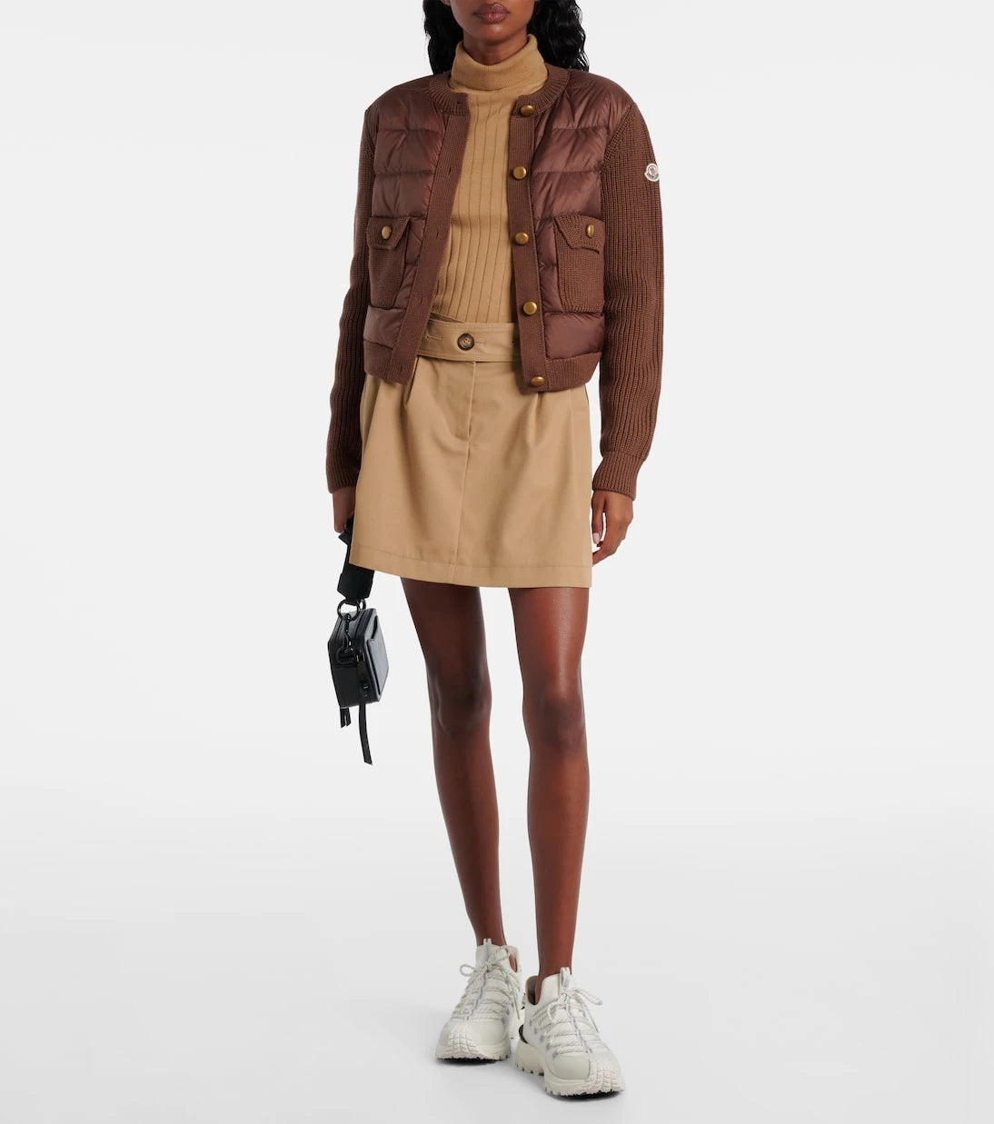 Moncler - Wool-trimmed down jacket