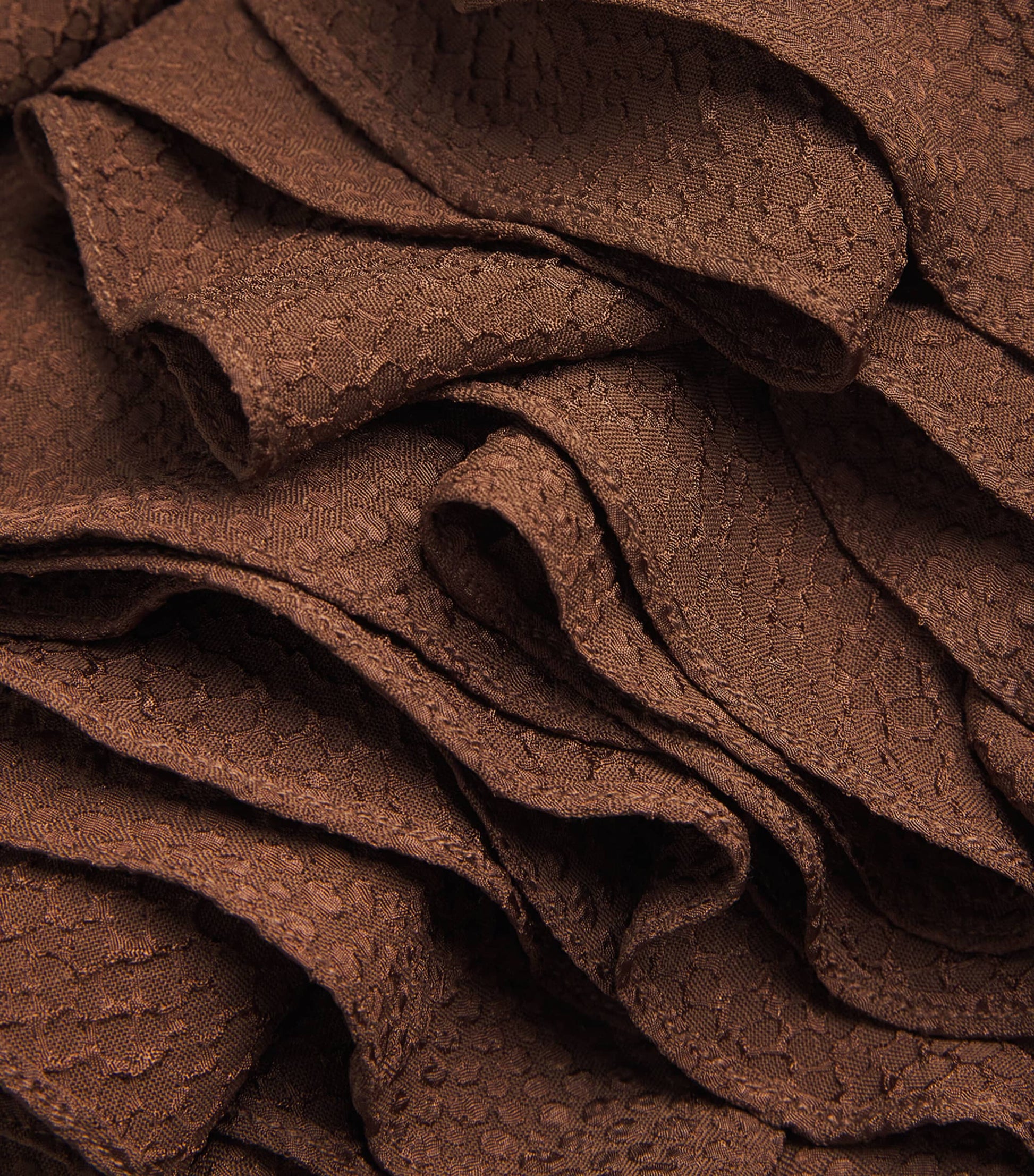 Edeline Lee Brown Textured Jete Midi Dress