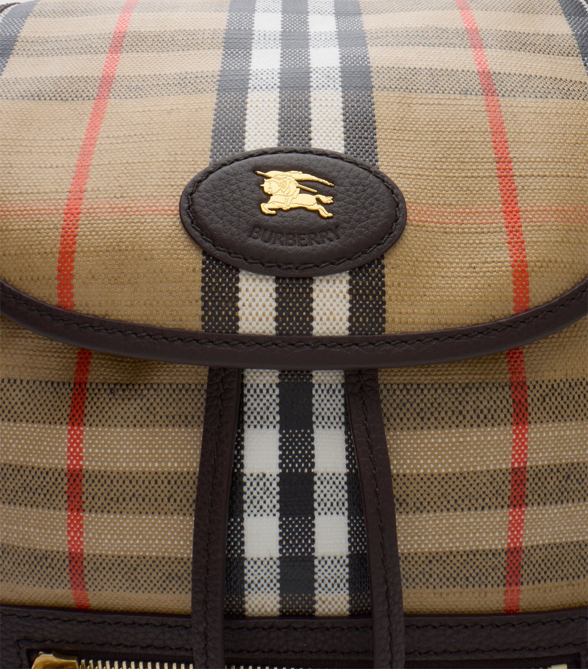 Leather-Trim Check Highlands Backpack