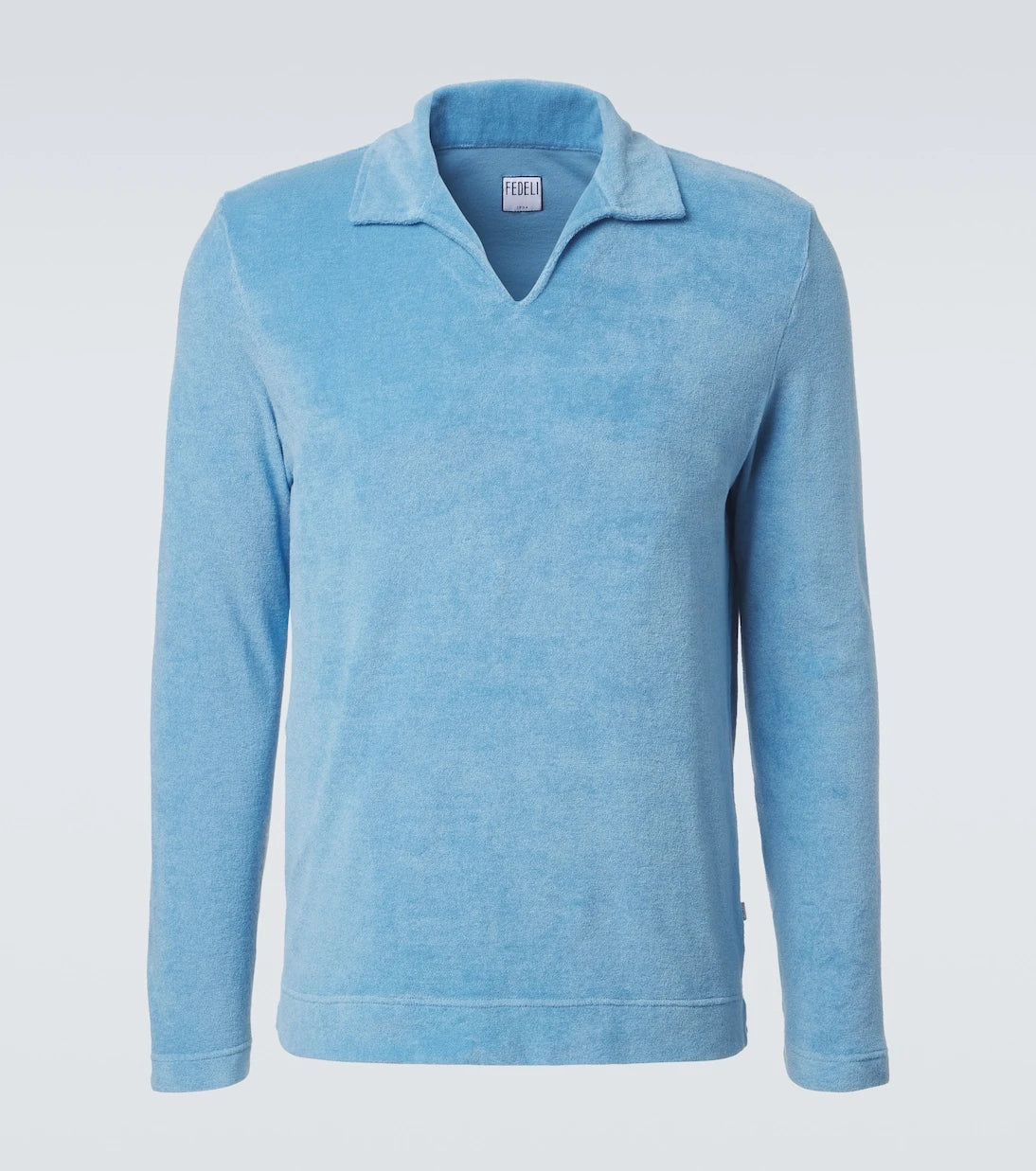 Fedeli - Cotton terry polo shirt