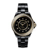 CHANEL Yellow Gold, Ceramic and Diamond J12 Calibre 12.1 Watch 38mm