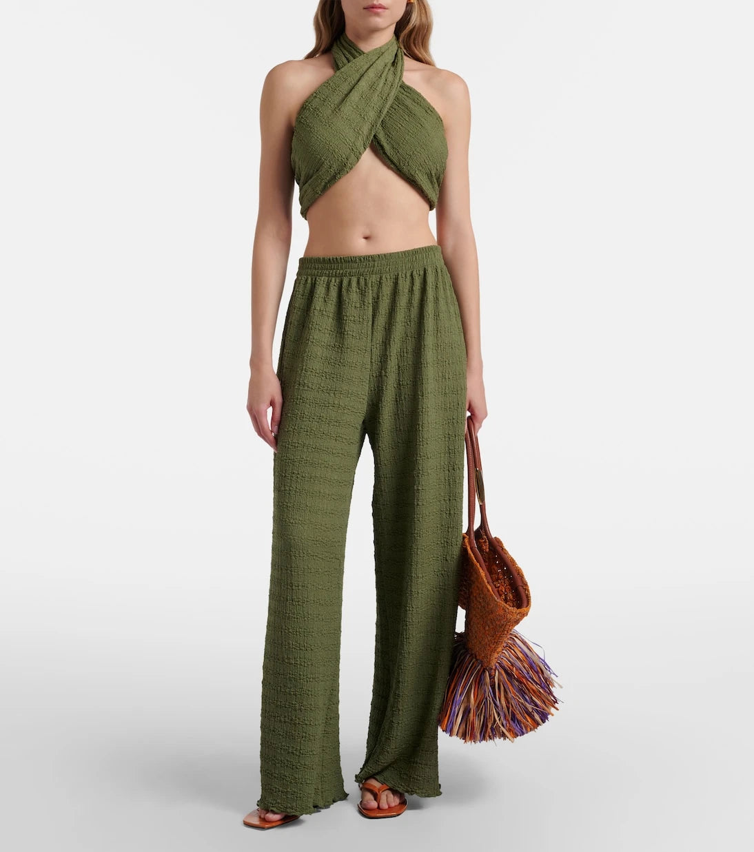 Jade Swim - Amaya sheer wide-leg pants