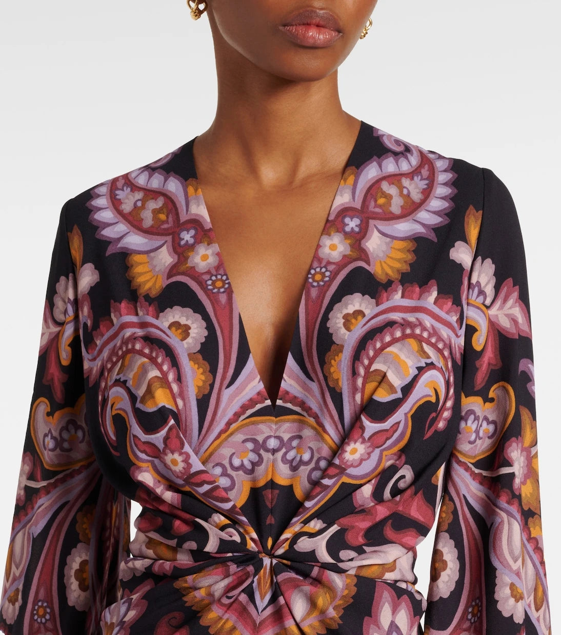 Etro - فستان ماكسي بيزلي صابليه
