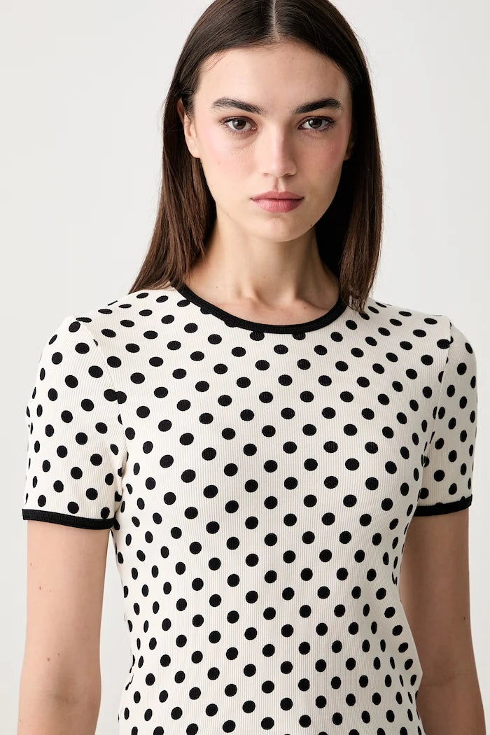 Marimekko pamuk ve elastanlı kadın tişörtü