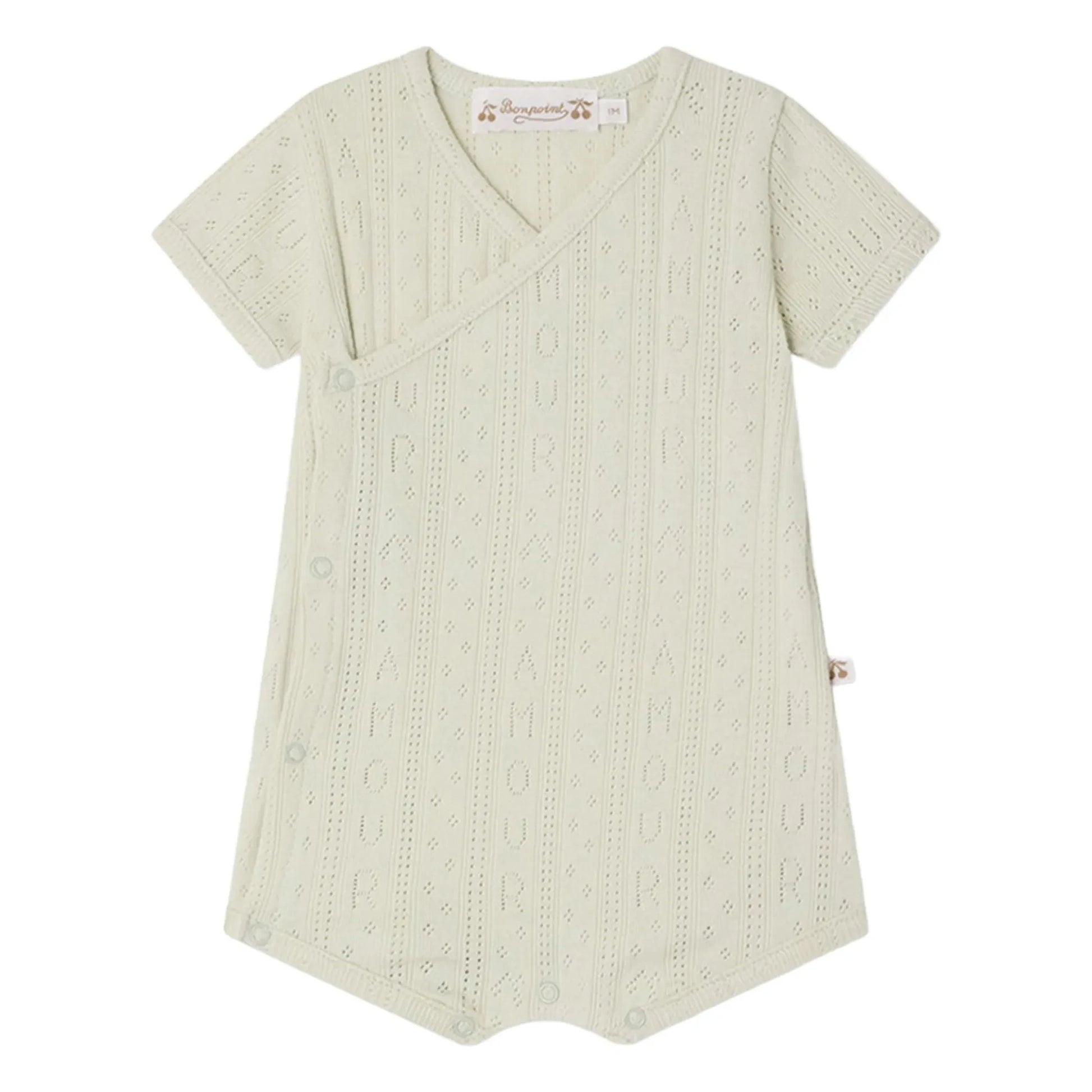 Bonpoint - Pointelle Landon Organic Cotton Playsuit | Celadon