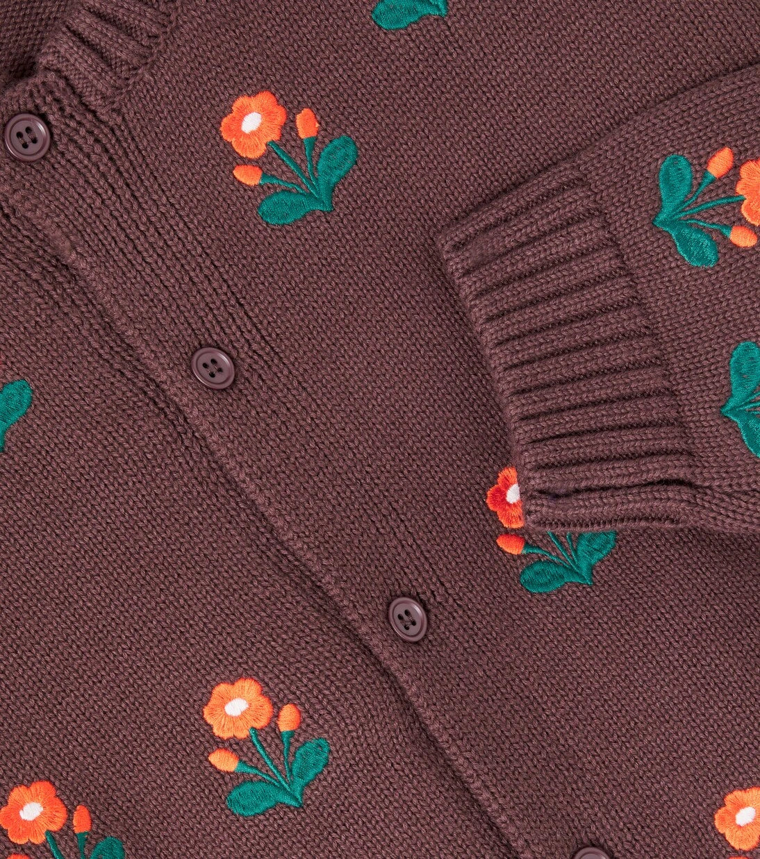 Tinycottons - Flower cotton and wool cardigan