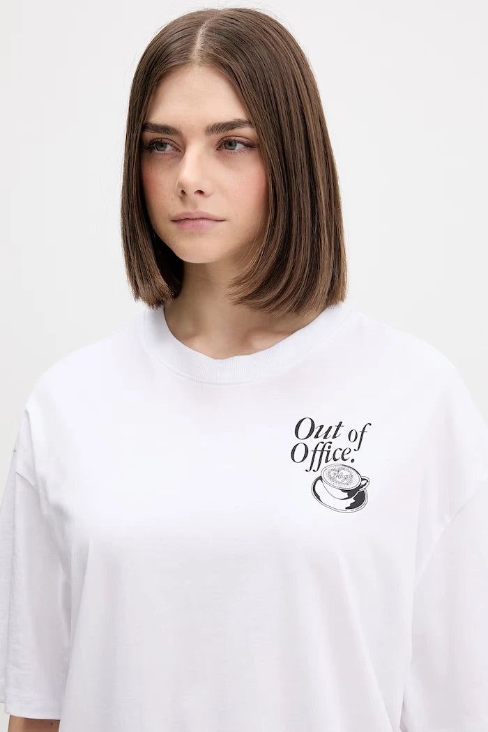 HUGO Blue тениска дамска памучна Oversized_Tee_B