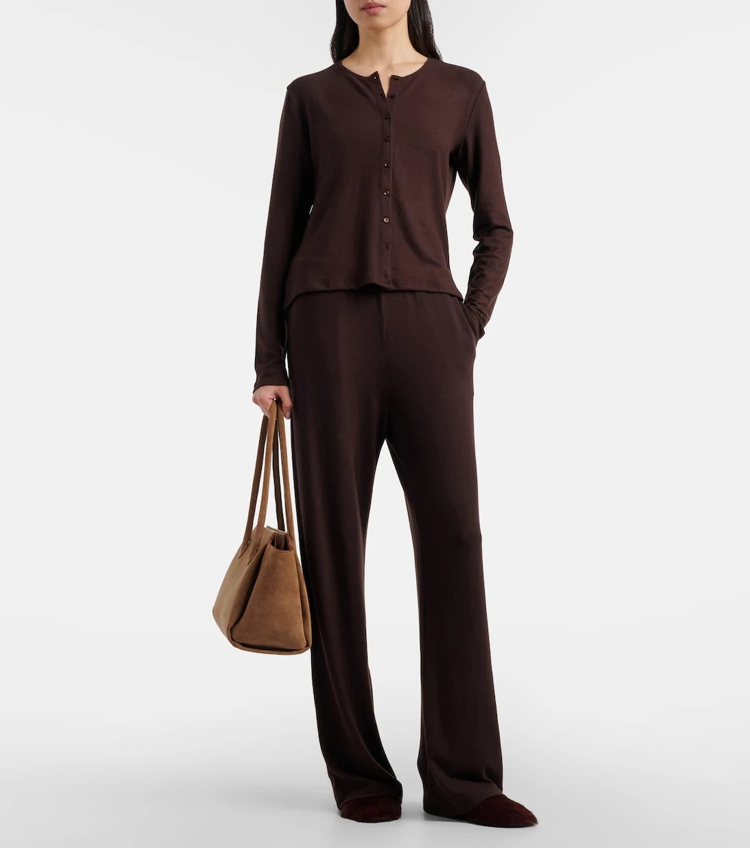 Leset - Lauren jersey wide-leg pants