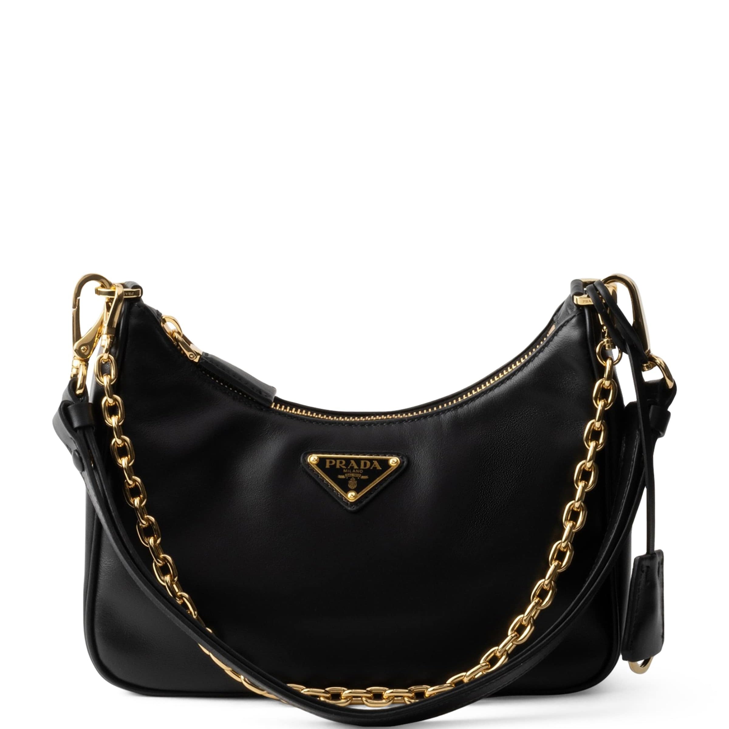 Prada Black Mini Leather Re-Edition Shoulder Bag