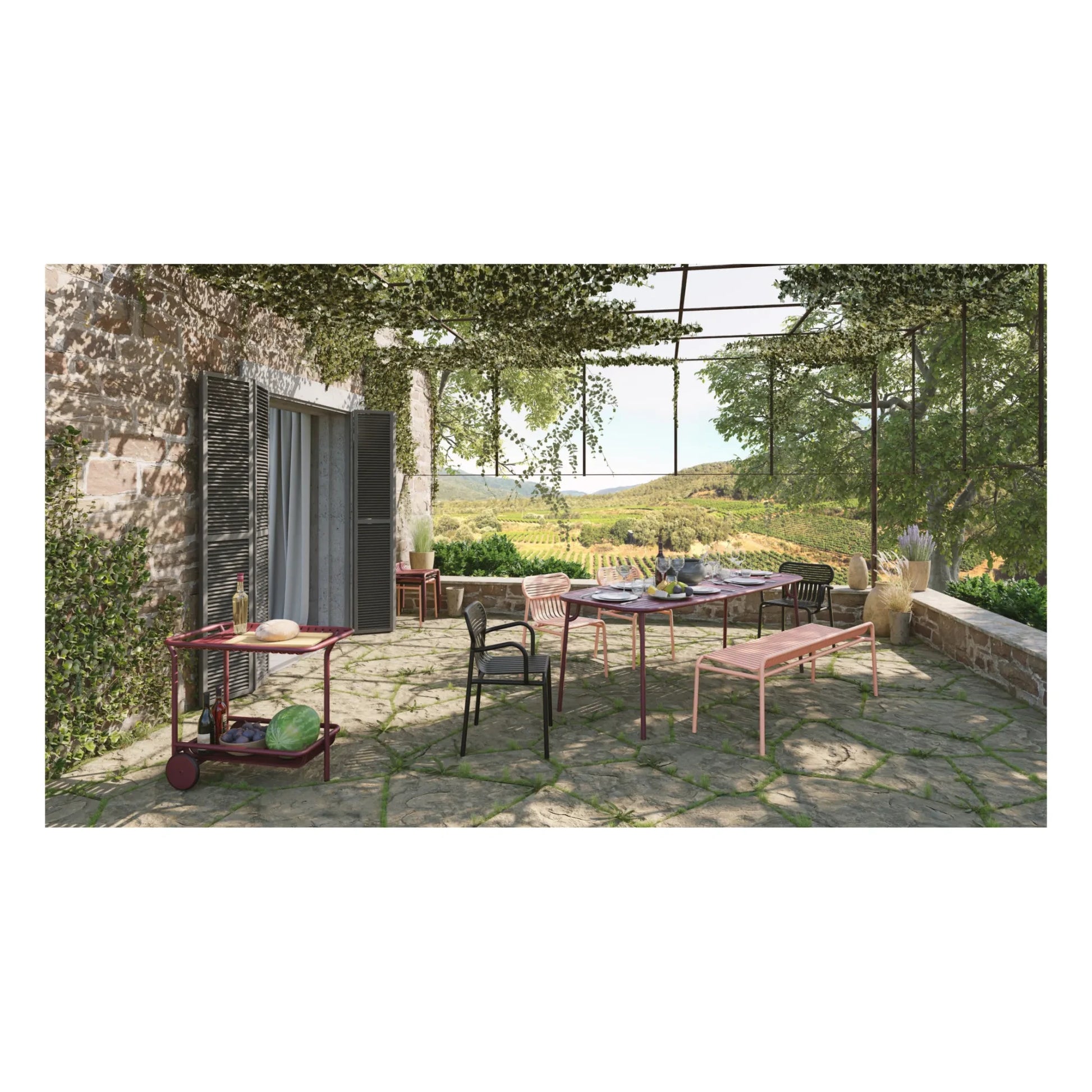 Petite friture - Weekend Backless Bench | Blush