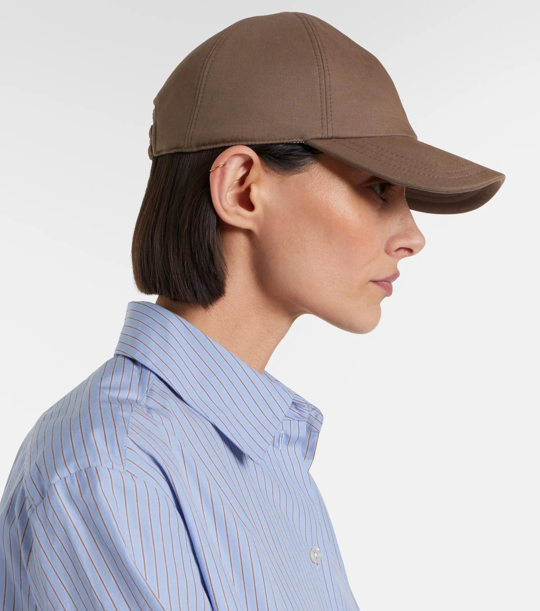The Row - Caspian cotton and cashmere canvas baseball cap