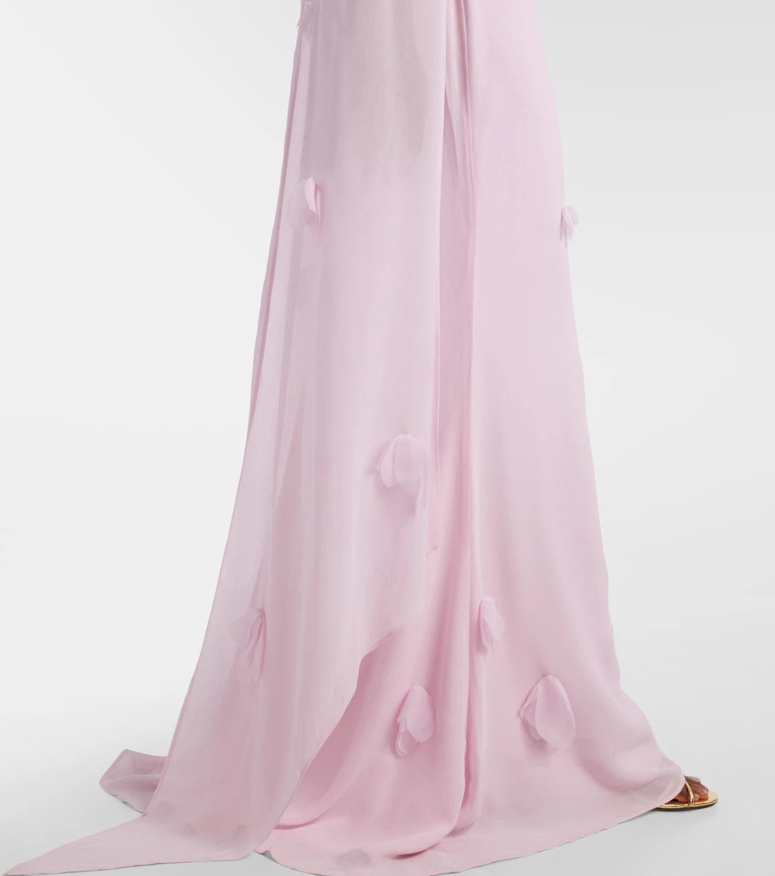 Self-Portrait - Scarf-detail georgette gown