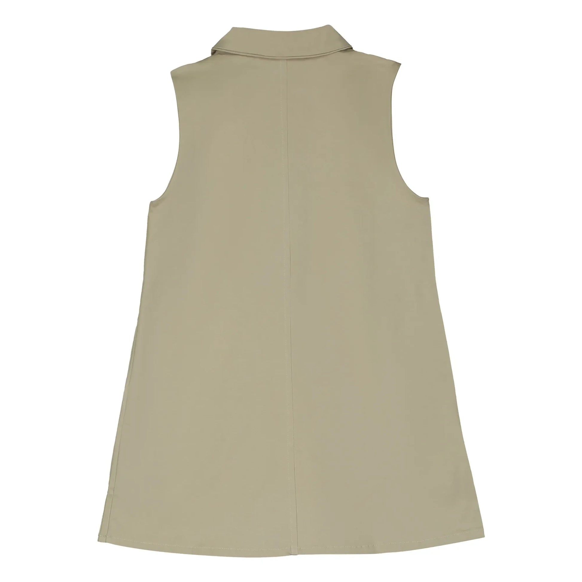 Tangerine - Sleeveless Polo Dress | Beige