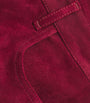 Red Suede Duke Stretch Slim Trousers