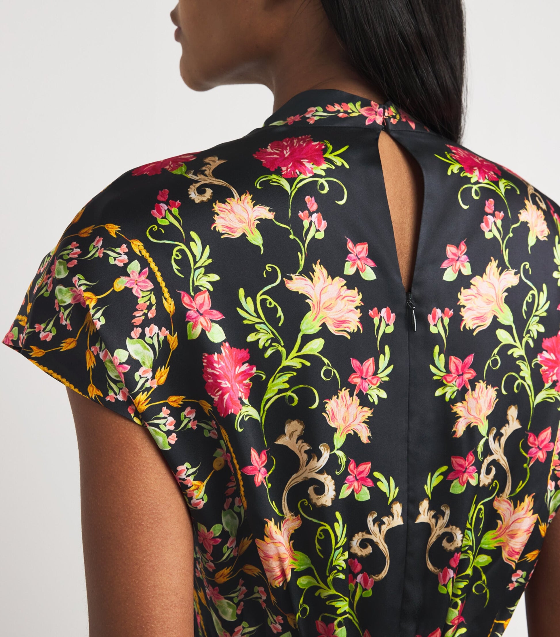 Saloni Silk Fabienne Maxi Dress