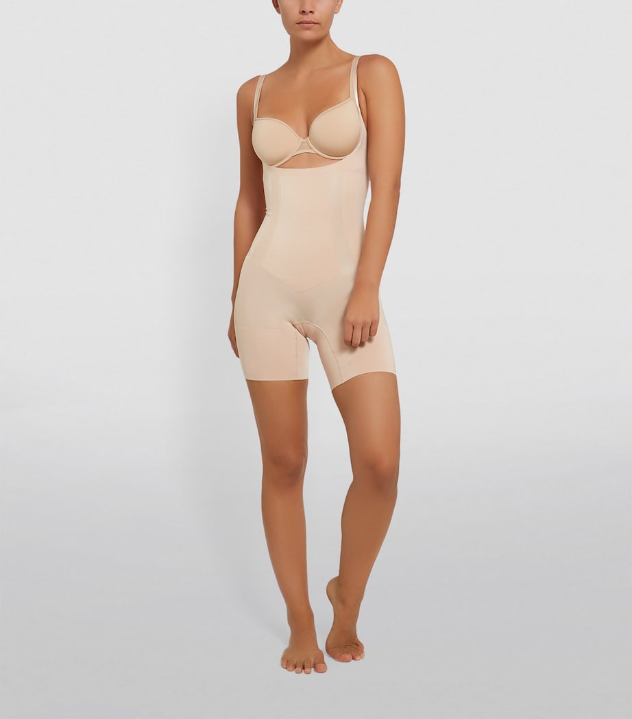 SPANXsculpt OnCore Open-Bust Mid-Thigh Bodysuit - Firm Control