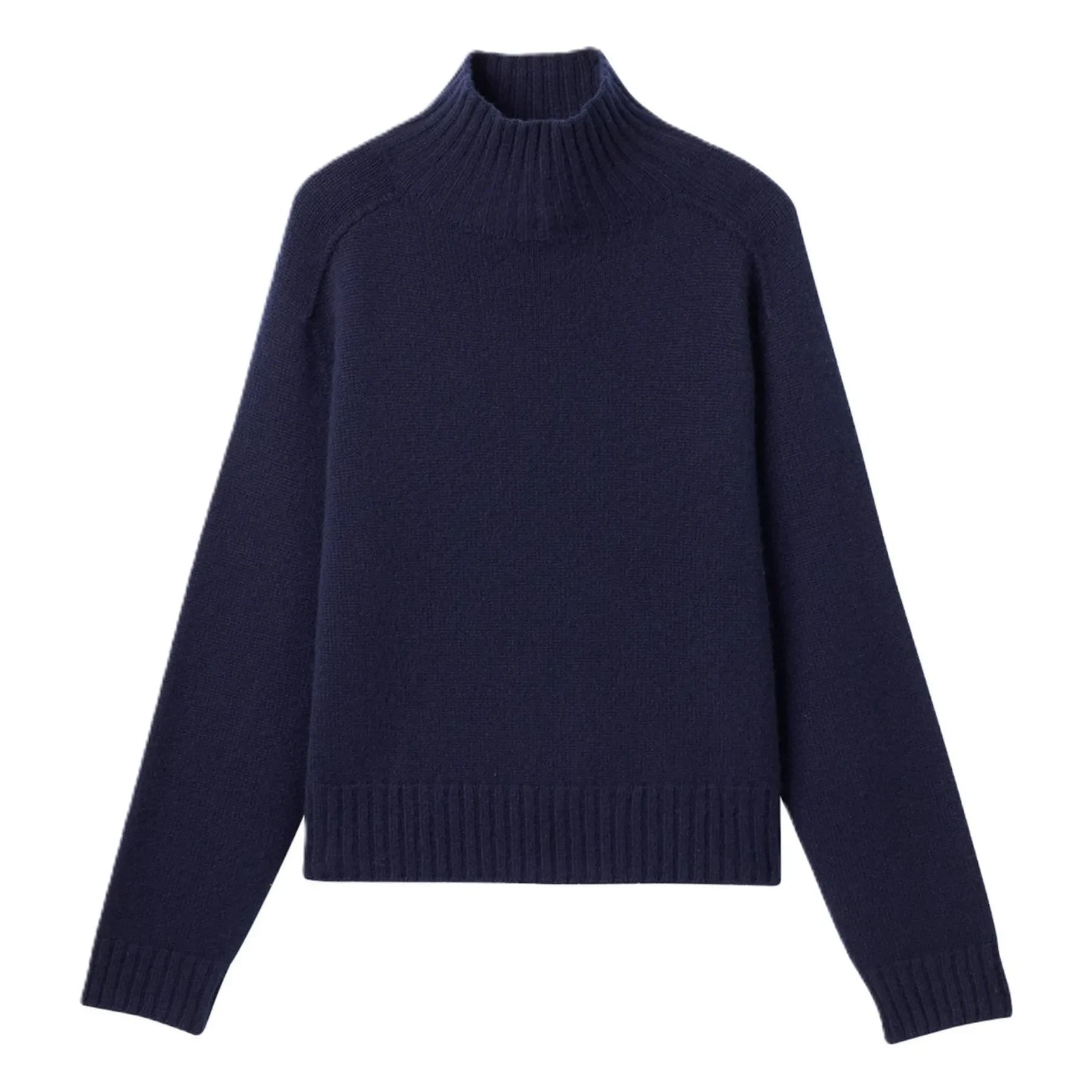 Bompard - Hammer Neck Sweater Cashmere | Navy blue