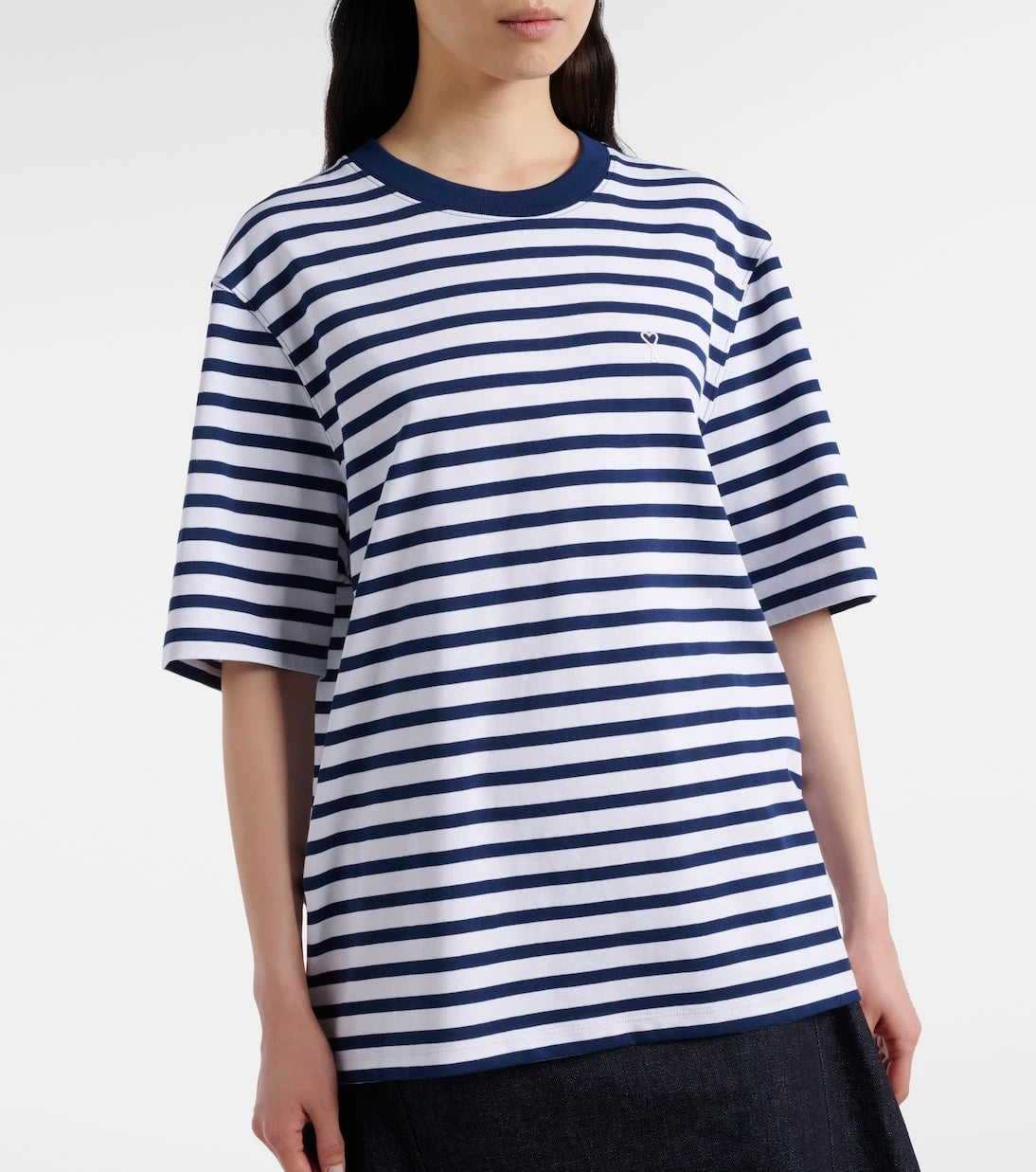 Ami Paris - Striped cotton jersey T-shirt