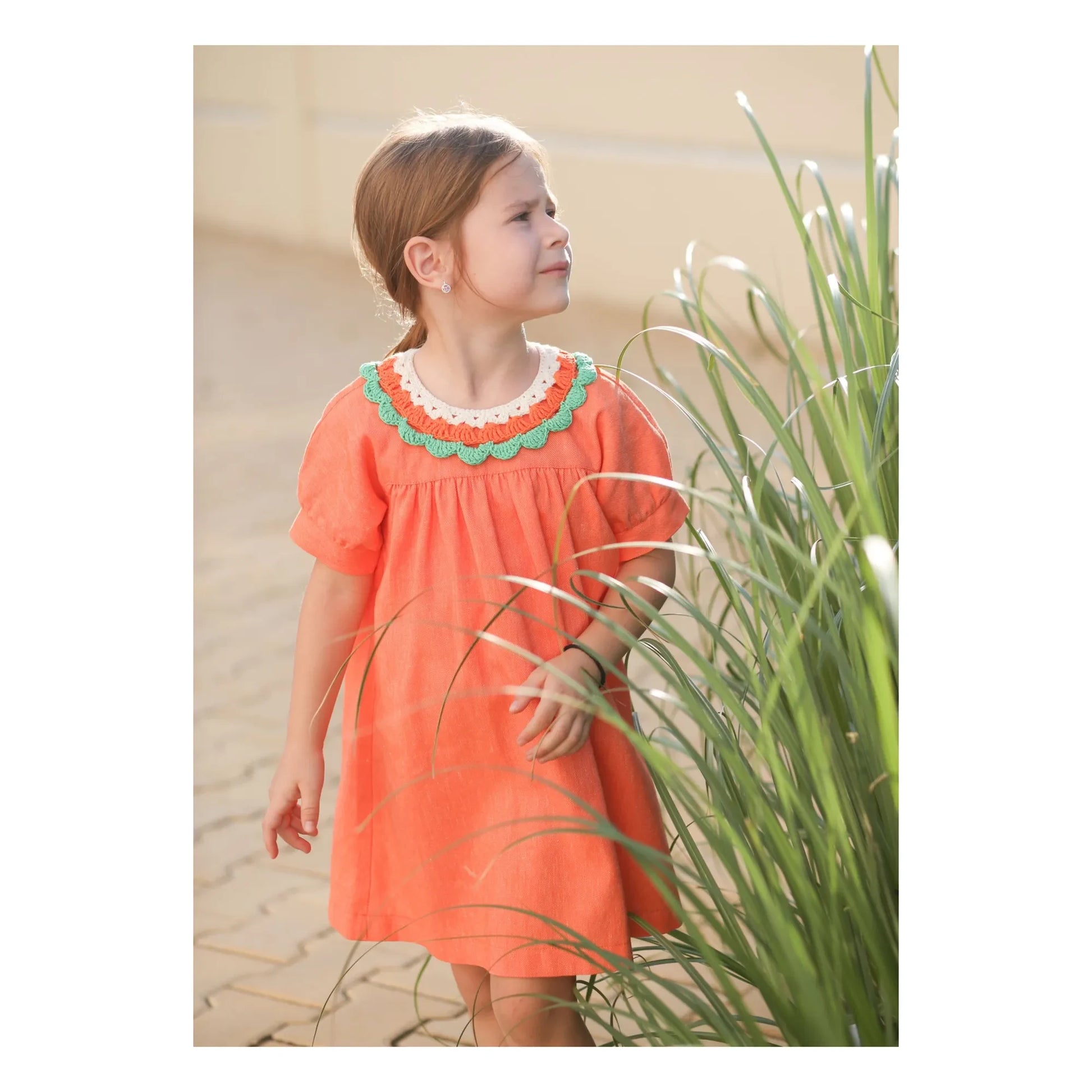 Kalinka - Amalia Linen Dress | Orange