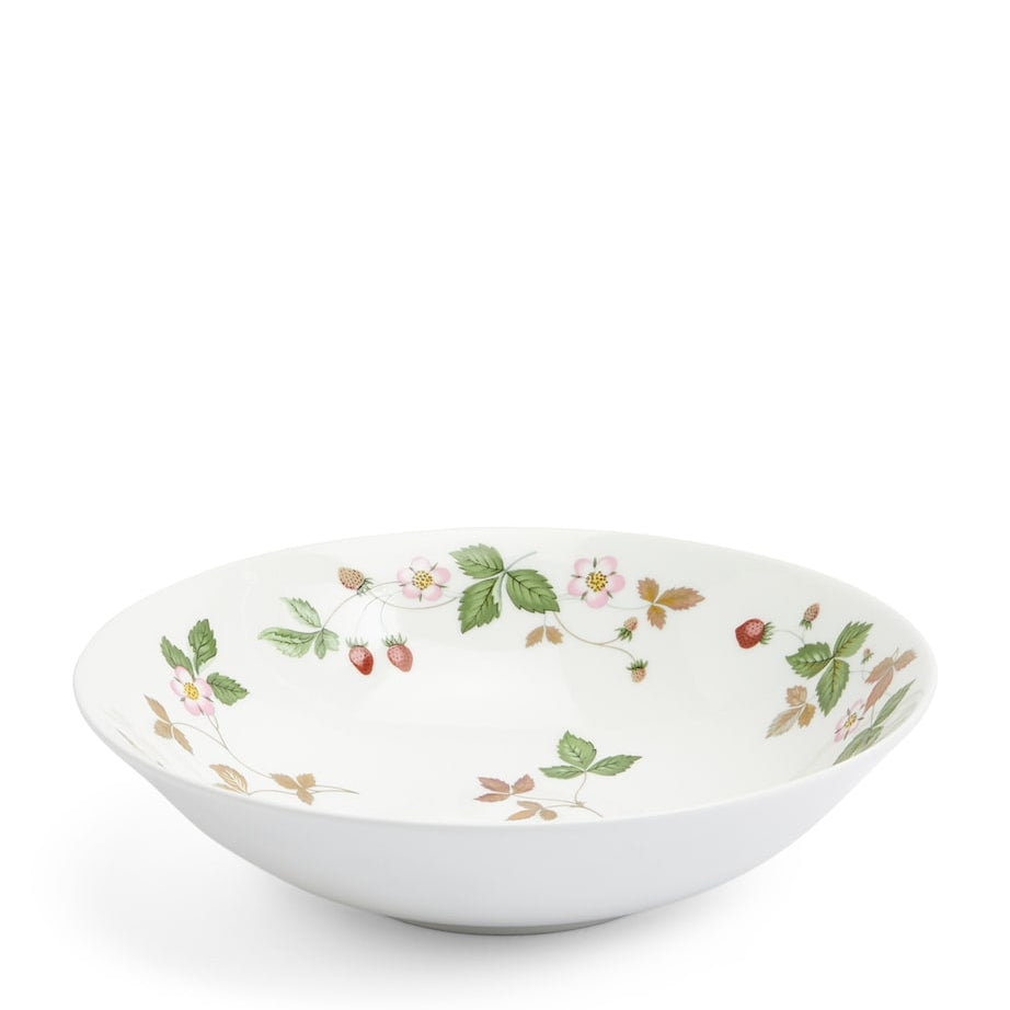 Fine Bone China Wild Strawberry Coupe Bowl (20.5cm)