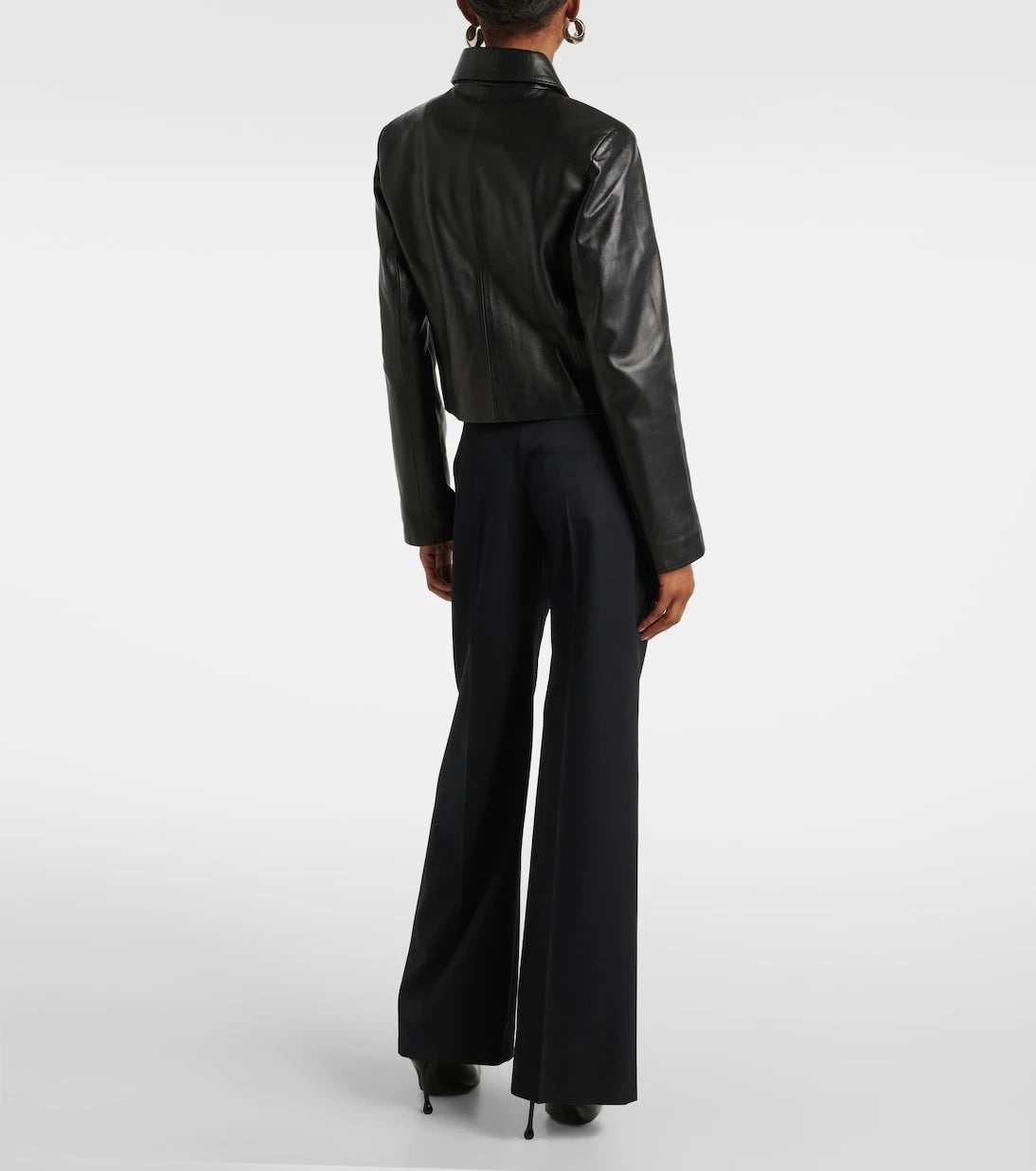 Nour Hammour - Bleeker cropped leather jacket