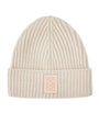 Beige Cashmere Beanie