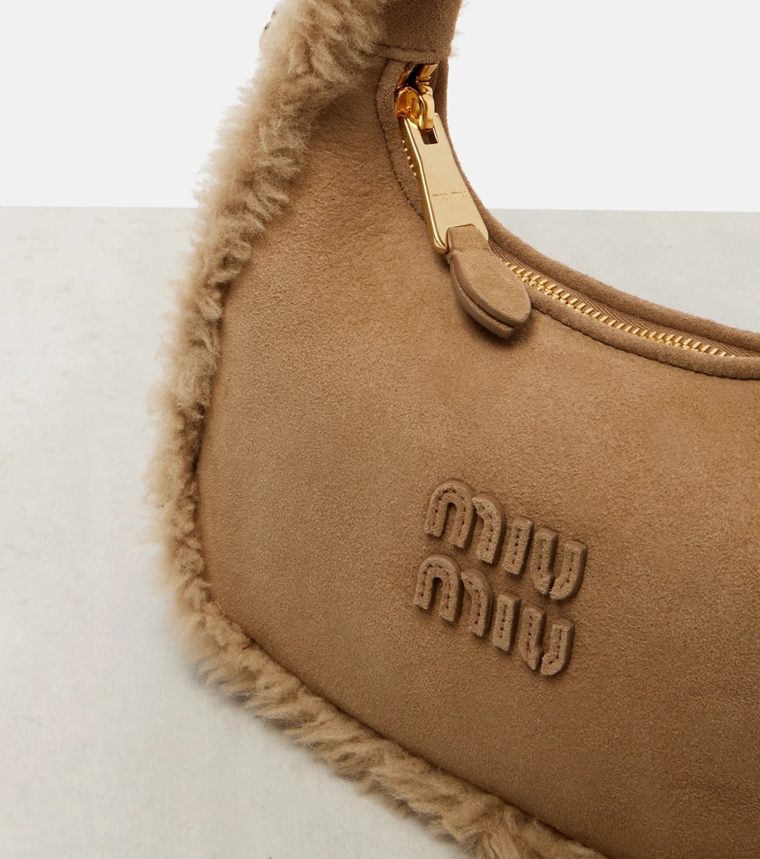 Miu Miu - Wander suede top-handle bag