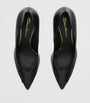 Santoni Black Leather Sibille Pumps 85