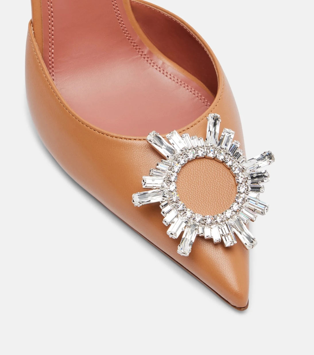 Amina Muaddi - Begum 95 leather slingback pumps