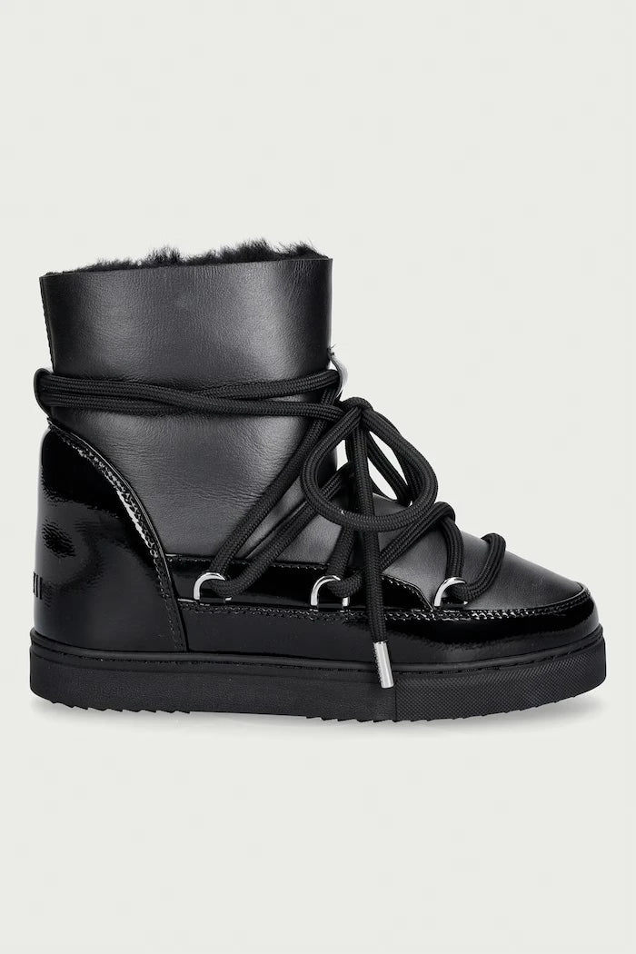 Inuikii Gloss Wedge kadın deri kar botu