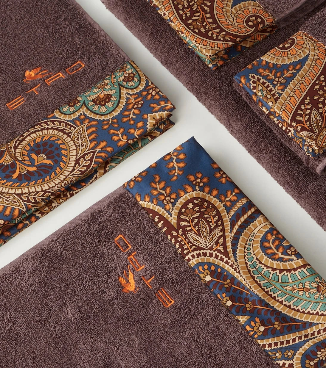 Etro - طقم مناشف من 5 قطع من القطن تيري