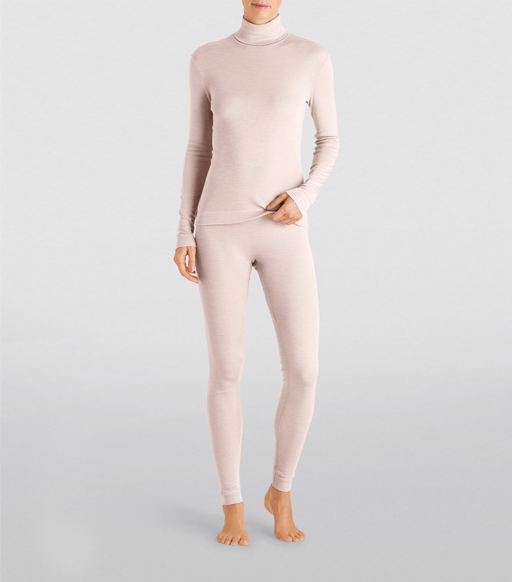Ivory Silk-Cashmere Leggings
