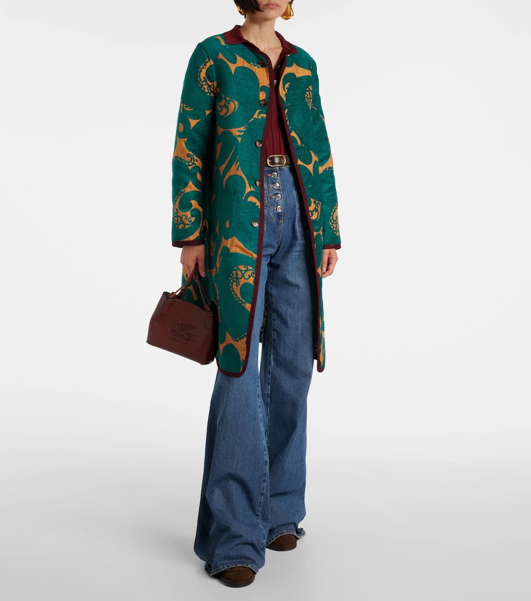 Etro - Reversible jacquard coat