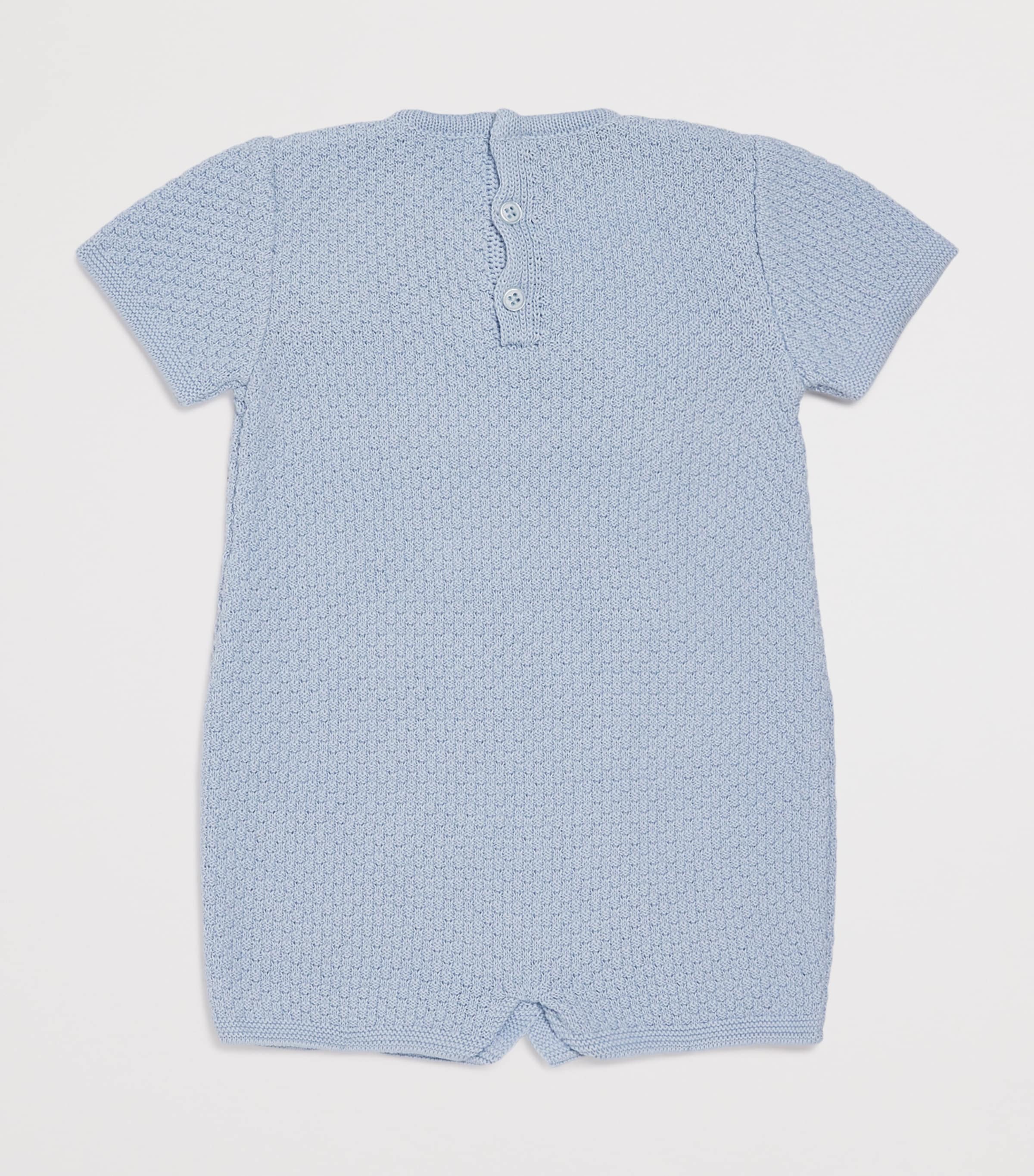 Paz Rodriguez Cotton Knitted Espuma Playsuit (1-24 Months)